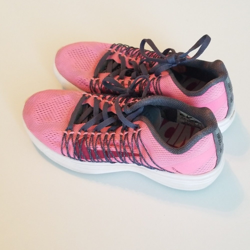 Pink and gray Nike